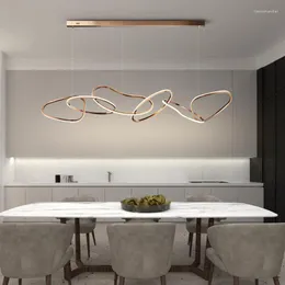 Ljuskronor Modern Rose Gold LED -belysning Living Matsal Decor Chandelier Lamp inomhus hängande lampor armaturer armatur