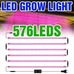 Grow Lights LED Full Spectrum Phyto Lamp Grow Light Gewächshaus Hydroponik Blumensamen Growing System Glühbirne 220V Phytolamp Für Pflanzen P230413