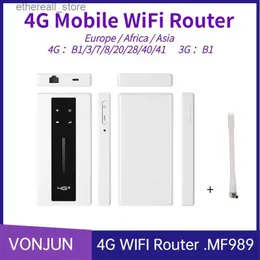 Routers MF989 4G LTE WiFi Router TS9 Extern Antenna Type-C Moblie Hotspot 10000mAh Battery Ethernet Q231114