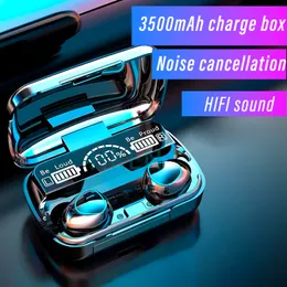 Fones de ouvido do telefone celular 3500mAh Earónos sem fio Bluetooth V5.0 TWS Wireless Headphones LED Display com fone de ouvido com microfone 230414