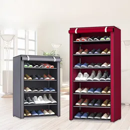 صناديق التخزين صناديق 6 8 10 بلاينرز رف رف Multilayer Oxford Shoe Cabinet Relves المنظم Case Closet Case Case Protectizer لـ 230413