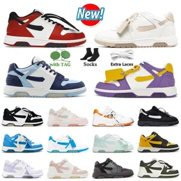 Designer Offes White Shoes Out of Office Men Women Top Quality Casual Shoes Sneakers Low-tops Black White Pink UNC Leather Light Blue Patent Trainers Runners Sneaker