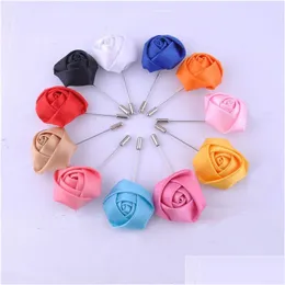 装飾的な花の花輪ウェディングブートニエール花柄の絹のバラの花16色利用可能な花groommanマンピンブルーチCor s dh1ko