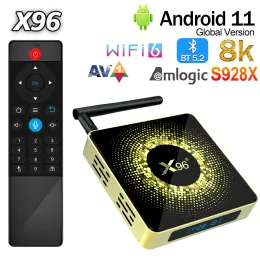 X96 x10 8K Ultra HD TV Box Android11 ​​Amlogic S928x DDR4 4GB 32GB / 8GB64GB USB3.0 WiFi6 BT5.2 1000M LAN Media Player Plax Plax Plax Top Box