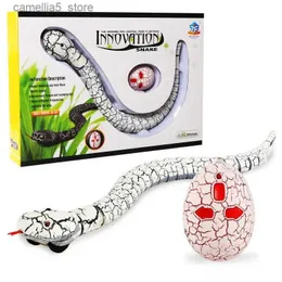 Electric/RC Animals Remote Control Snake Realistic Robot Snake Toy med infraröd mottagare RC Animal Prank Toy for Children Gifts Q231114