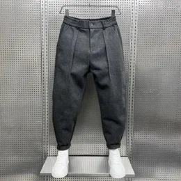 Pantaloni da uomo Abbigliamento uomo Autunno Inverno 2023 Di lana Gamba larga Casual Per All-match Harlan Pantalones Hombre larghi