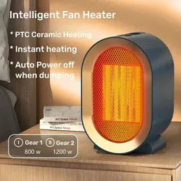 Home Heaters 1200W portable electric fan heater 220V desktop PTC ceramic heating warm air blower radiator Household office mini 231114