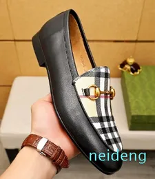 Herrenkleid für Herren, formelle, flache Schuhe aus echtem Leder, Herrenmarke, Business-Casual-Slipper, Größe