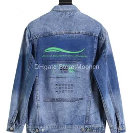 Chaquetas para hombres BB Diseñador Denim Chaqueta Hombres Mujeres Letra Ambiental Abrigo Vaquero Pareja Moda Agujero Lavado Cardigan Top Ropa deportiva suelta