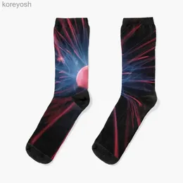 Kids Socks Header plasma ball nerd gadget effect light plasma ball plasma lamp header design kids Mens sockL231114