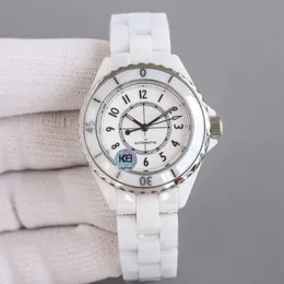 Высококачественные механические часы для пар Тонкая керамика Суперсветящийся Теплый нефрит Идеальное сочетание Стандартные Натуральные двусторонние сапфиры 33 мм 38 мм Опционально Идеальные часы