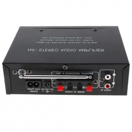 フリーシッピングDC12V / AC220V / AC110V BLUETOOTH 2CH CAR STEREOオーディオパワーアンプデジタルプレーヤーサポートUSB / SD / FM / DVD KUAWE