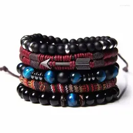 Charm Bracelets Bohemian Beaded Stackable For Women Men Natural Stone Multilayered Crystal Bracelet Set Jewelry Gifts Christmas