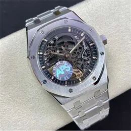 AP Silver Flywheel Luxury Mens Eta Watch Cal.3132 Movement 41mmx9.9mm 15407 904l Stainless Steel Waterproof Automatic Skeleton Watches