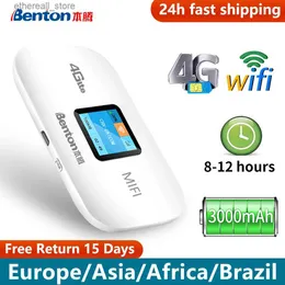 Routers Benton 4G Lte Portable Wifi Router Type C Network Nano Card Unlimited Wireless WPS Dongle Mifi Routers Unlocked Hotspot 150Mbps Q231114