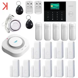 Freeshipping 433MHz 5V NDROID -app Remote Control LCD Touch Keyboard Wireless WiFi Sim GSM RFID Home Burglar Security Alarm System Senso DCPE