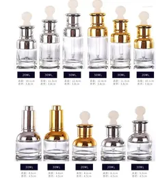 병 20pcs 20/30/50ml 튜브 투명한 드롭퍼 유리 액체 병 필수 피펫 리필 가능