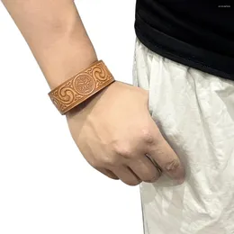 Charme Armbänder ZG 2023 Armband Für Männer Dawapara Punk Mode Handgemachte Vintage Viking Echtes Leder Armreif Männlichen Schmuck