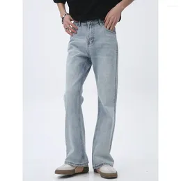 Jeans da uomo di alta qualità 2023 campana inferiore maschio denim allentato pantaloni boot cut bel ragazzo casual affari svasati pantaloni F20