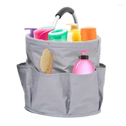 Storage Bags Oxford Cloth Basket Collapsible Picnic Round For Storing Towel Bath Ball Mouthwash Cup Body Wash Facial