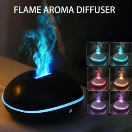 Oggetti decorativi Figurine Diffusore di profumo Aria 7 colori LED Olio essenziale Lampada a fiamma Umidificatore Generatore di nebbia ad ultrasuoni Aroma 231124