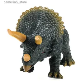 Animais elétricos / RC EBOYU RC Dinossauro Controle Remoto Animal Dino Triceratops Carro Brinquedo Eletrônico Som Andando Pernas Olhos Brilhantes Presente de Aniversário para Crianças Q231114