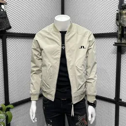 Men s Jackets J Lindeberg Golf Baseball Male Coat Korean Solid Trend Spring Autumn Short Jacket High Quality Cargo Men Bomber 231113