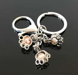 Seahorse Pearl Cage Key Ring pode abrir Hollow
