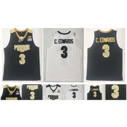 SL 3 Carsen Edwards Purdue Boilermakers Jersey White Green 100％ing ncaa Collegeバスケットボールジャージ