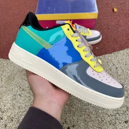 2023 баскетбольная обувь AF 1 Недобитые непобежденные многоцветные многоцветные патентные пакеты Drop Mens Оригинальные качественные дизайнерские спортивные кроссовки с обувной коробкой
