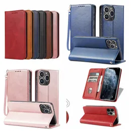 Suck Magnetic Closure Leather Wallet Cases For Iphone 15 Plus 14 Pro MAX 13 12 X XR XS 8 7 6 SE2 5 5S Retro Vintage Flip Cover Credit ID Card Slot Holder Kickstand Pouch Strap