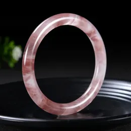 Bangle Natural Fiolet Ręcznie rzeźbione okrągłe okrągłe jadear bransoletka butikowa biżuteria dym purpurowy kobiet 231114