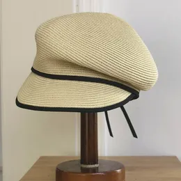 Ballmütze mit abfallender Krempe Sommerstroh UltrabraiVisor Hüte UV-Schutz Sonnenmädchen Strandhut verstellbar große Größe Sboy 230414