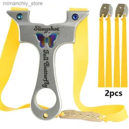 الصيد المزلقة 304 Stainss الصلب CNC Slingshot ملونة الفراشة تلميع المعادن الصيد في الهواء الطلق وإطلاق النار slingsshot tirachinas Q231114