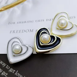 Cute Pearl Heart Diy Sewing Button Metal Heart Buttons for Coat Shirt Sweater 18/23mm