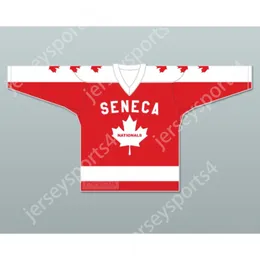 Custom Red 9 Seneca Nationals Jersey Metro Junior B League Nowy najlepiej zszyty S-L-XL-XXL-3XL-4XL-5XL-6XL