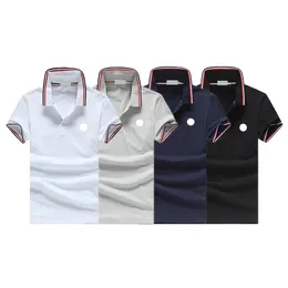 Designer-Herren-Basic-Business-Polo-T-Shirt, Modemarke Frankreich, Herren-T-Shirts, bestickte Armbänder, Buchstaben-Abzeichen, Poloshirt-Shorts