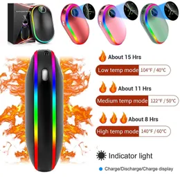 Home Heaters 2-in-1 electric hand warmer level 3 digital display screen built-in 6000/10000 mAh USB charging 3s fast heating power pack winter 231114