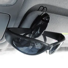 Organizzatore per auto 1 pezzo Auto Veicolo SUV Visiera parasole Occhiali da sole Occhiali da vista Penna nera Clip di supporto PVC Accessori interni durevoli Universali