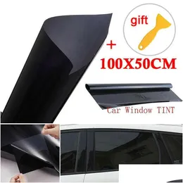 Car Sunshade In Stock Vlt 5% Uncut Roll 39 X 20 Window Tint Film Charcoal Black Glass Office Foils Solar Protection Drop Delivery Mo Dhk68