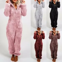 Family Matching Outfits Family Christmas Pajamas Winter Warm Thicken Pyjamas Mother Daughter Hooded Jumpsuits Mom Girls Onesies Family Fleece Sleepwear 231113