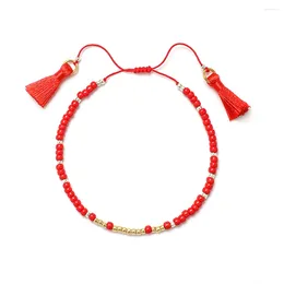 Strand ZMZY All'ingrosso Colombia Nappa Rossa Miyuki Braccialetti con perline sottili Bracciale stile estivo per gioielli da donna Regalo Pulseras Mujer