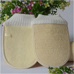 Bath Brushes Sponges Scrubbers High Quality Natural Loofah Luffa Effective Exfoliator Cleaner Scrub Pad Glove Brush Shower Back S Dhvzh