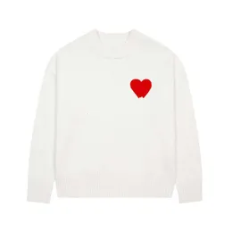 Mode Amisweater Paris Hommes Femmes Designer Chemises tricotées High Street Imprimé un motif de coeur Col rond Tricots Hommes Suis Jumper Ot8o