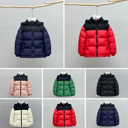 Crianças crianças para baixo casaco NF designer jaqueta de inverno meninos meninas ao ar livre com capuz quente parka puffer jaquetas carta impressão roupas outwear blusão 2024