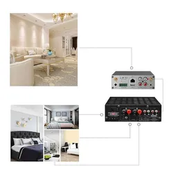 Freeshipping A50 Mini Home WiFi och Bluetooth HiFi Stereo Class D Digital Multiroom Amplifier med Spotify Airplay Equalizer Free App ABCLJ