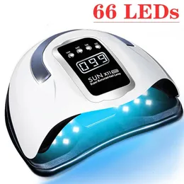 Secadores de unhas SUN X11 MAX Lâmpada de secagem de gel de esmalte com 66 LEDs Cura rápida Lâmpada de LED UV para Manicure Ferramenta de unhas profissional 230414