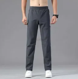 Calças masculinas Lu Womens Ll Jogger Long Sport Yoga Outfit Quick Dry Cordão Ginásio Bolsos Sweatpants Calças Mens Casual Cintura Elástica Fitness 5 DM2E