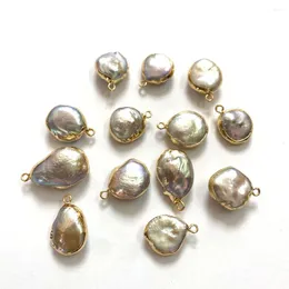 Ожерелья с подвесками, 1 шт., неправильная форма капли, нежный пресноводный жемчуг, позолоченные, модные ювелирные изделия в стиле барокко, аксессуары 10-25 мм