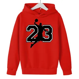 Hoodies Sweatshirt No 23 Basketbol Kapüşonlu Sweater Toddler Bebek Erkek Kız Kızlar Giyim Spor Hoodie Sweatshirt Çocuk Top Sonbahar Ceket Giysileri 230413
